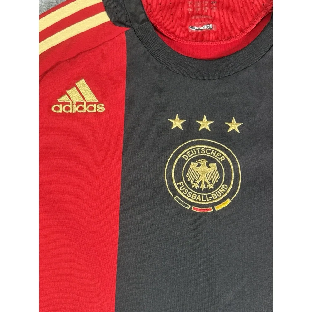 Germany 2008 Away Football Soccer Jersey ADIDAS Clima360 Mens S Red Black